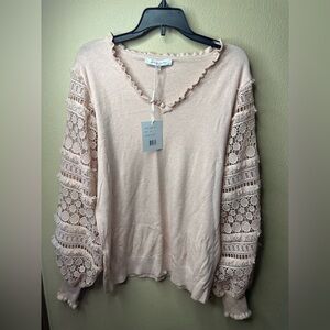 NWT Women’s Sioni Milano Size Medium Long Sleeve V Neck Sweater